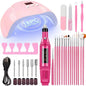 Professional Electric Nail Manicure Kit with UV Nail Dryer Lamp
