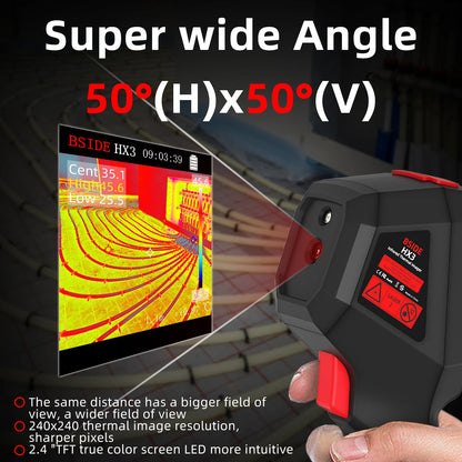 BSIDE Thermal Imaging Camera 240x240 IR Resolution Temp Measurement Laser Pointer Photo Capture for Electrical HVAC Industrial