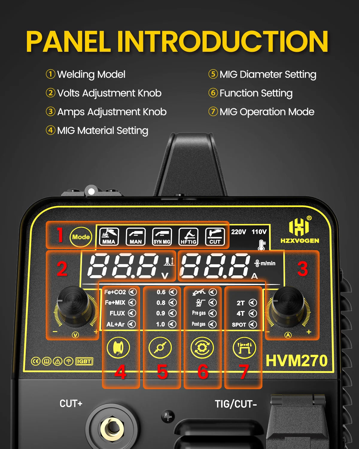 220V Multi-function 6 in 1 Welding Machine