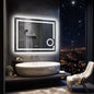 LED Lighted Wall Mounted Smart Anti-Fog Bathroom Mirror
