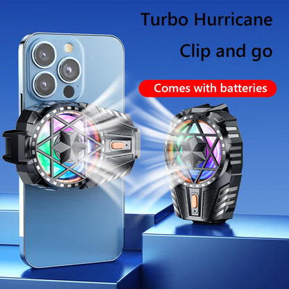 Rechargeable Mobile Phone Fan Cooler 3 Speed with Adjustable Back-Clip