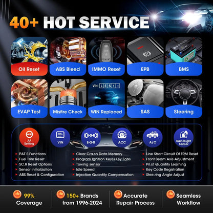 MK900BT MK900-BT Car Bi-directional Diagnostic Tools 40+ Services