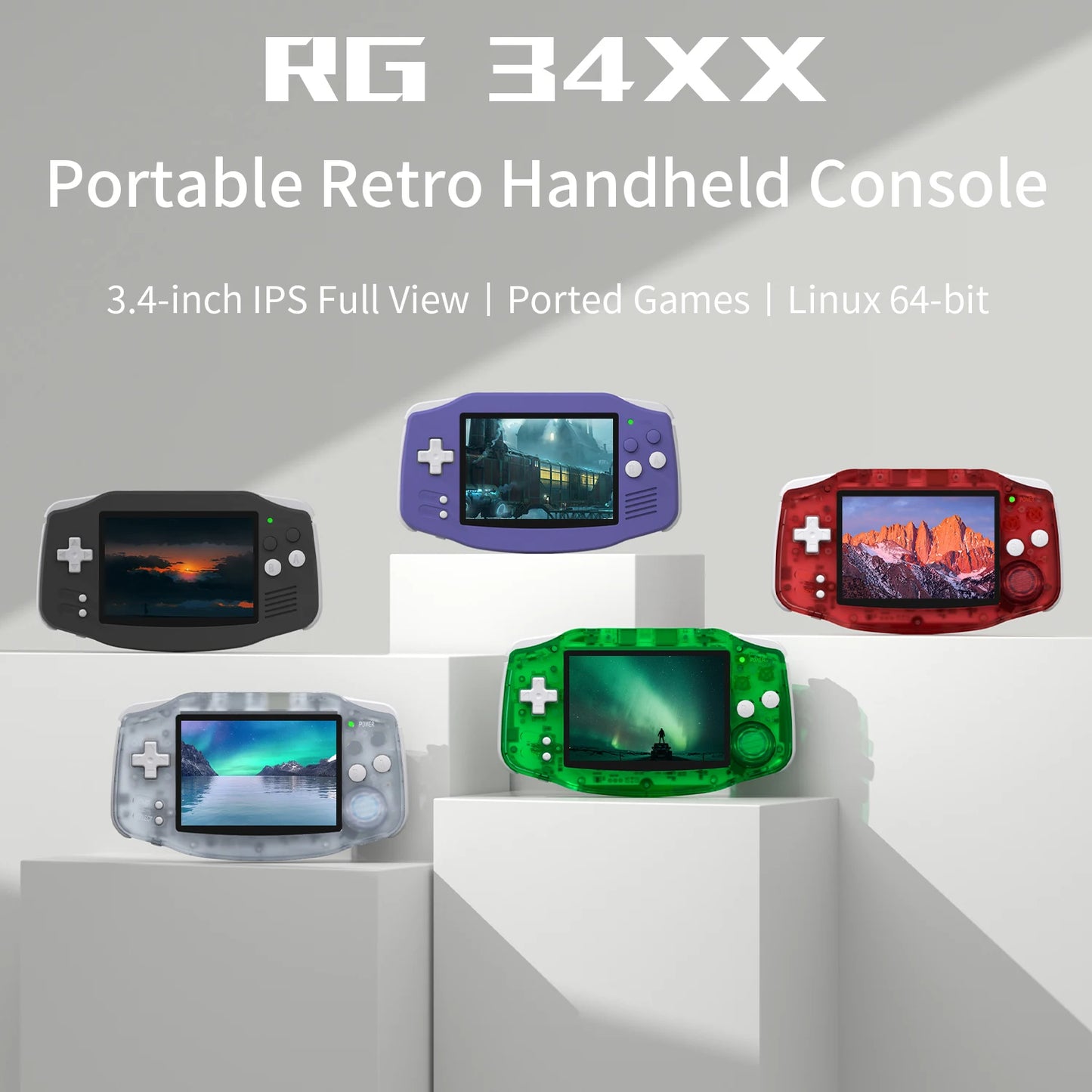 ANBERNIC RG34XX Retro Handheld Game Console 64-bit Video Gaming Player