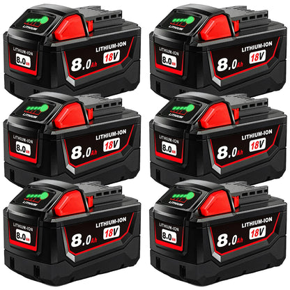 18V 8.0Ah battery replacement compatible with high-quality Milwaukee M18 8000Ah cordless power tools