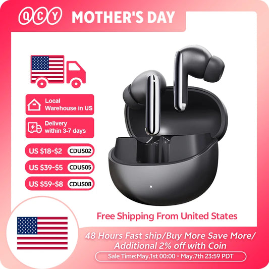 MeloBuds Pro ANC Bluetooth 5.3 Earphones Wireless 46dB Hybrid ANC Hi-Res LDAC Earbuds 6 Mic Headphones 34H in-Ear Detection