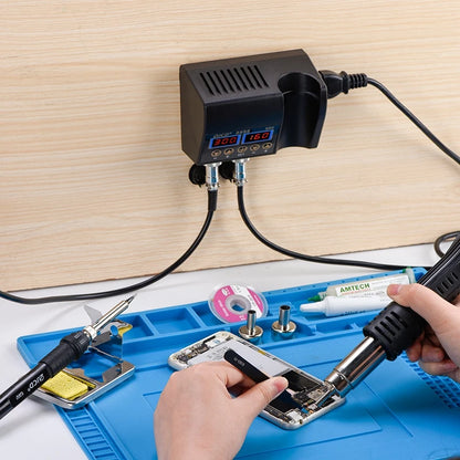 750W Soldering Station, 2 in 1 LCD Digital display, Iron Hot Air Repair Solder tools
