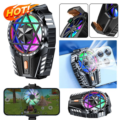 Rechargeable Mobile Phone Fan Cooler 3 Speed with Adjustable Back-Clip