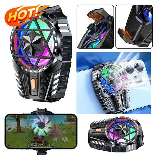 Rechargeable Mobile Phone Fan Cooler 3 Speed with Adjustable Back-Clip