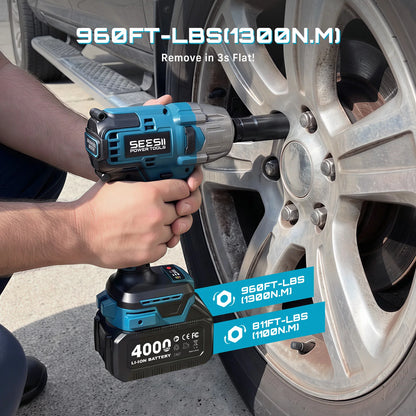 1300N.m Cordless Brushless Impact Driver For Car Home DIY