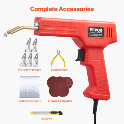 100W Plastic Welding Gun with 800PCS Hot Staples Repair Kit