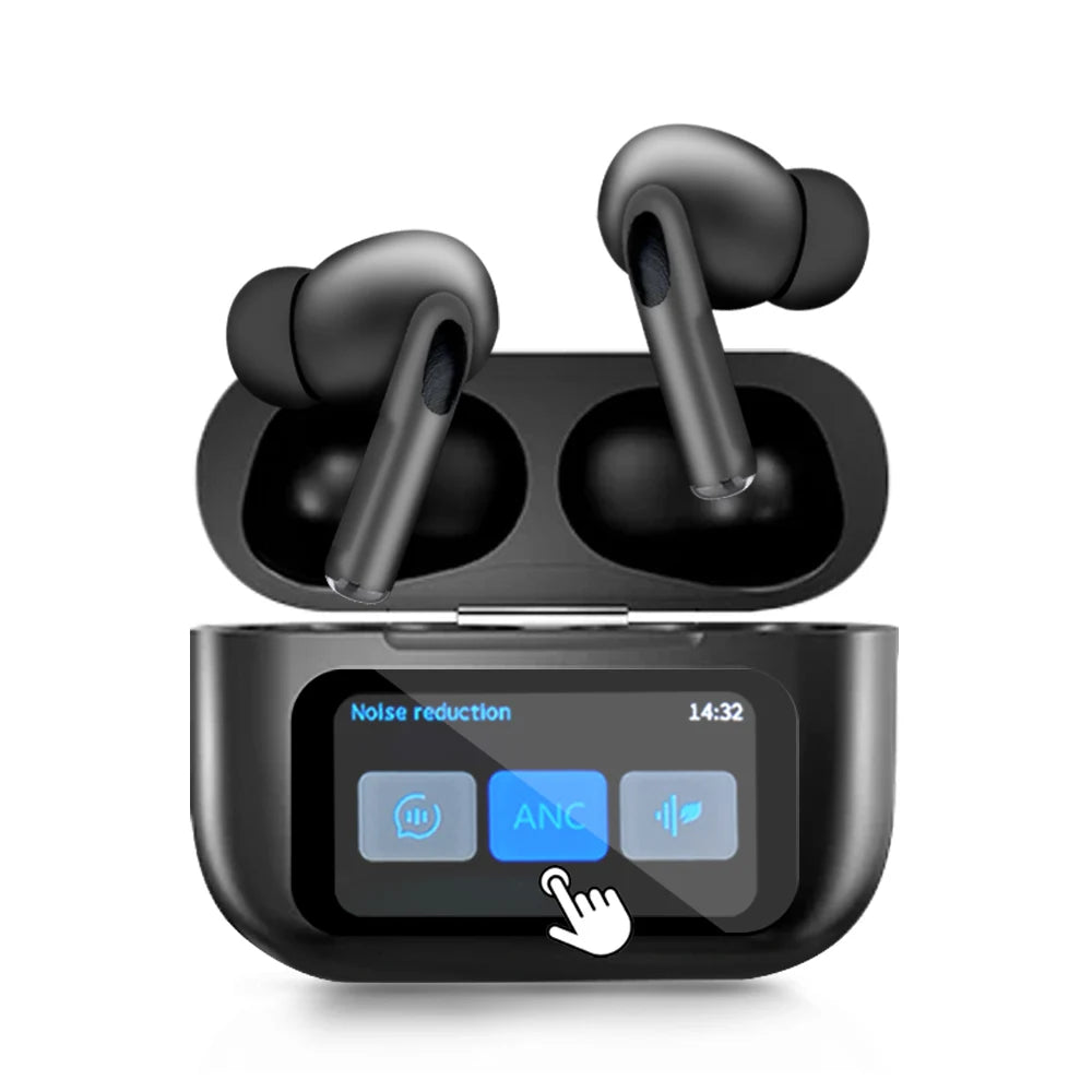 Wireless Bluetooth ANC Noise Reduction Gamer Earbuds LED Touch Screen Control