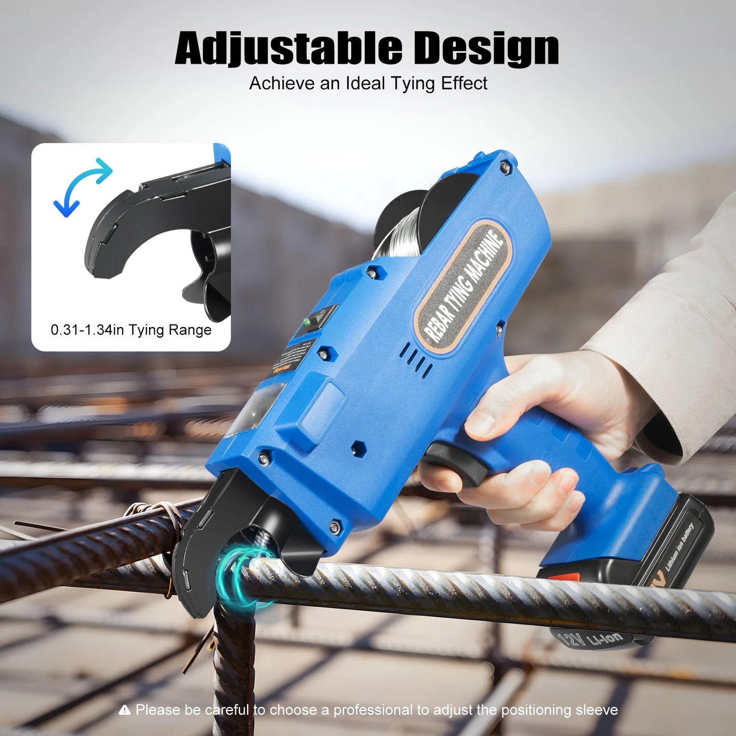 8mm-34mm Automatic Rebar Handheld Rebar Tying Machine/Wire Pliers Tool Kit/Batteries