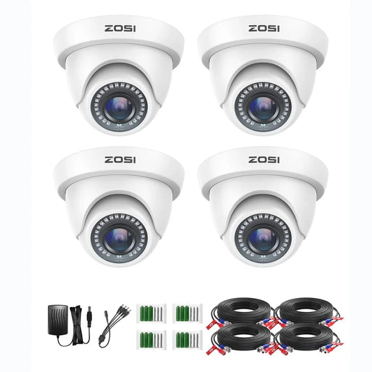 4 Pack Indoor Outdoor CCTV Dome Home Surveillance Cam