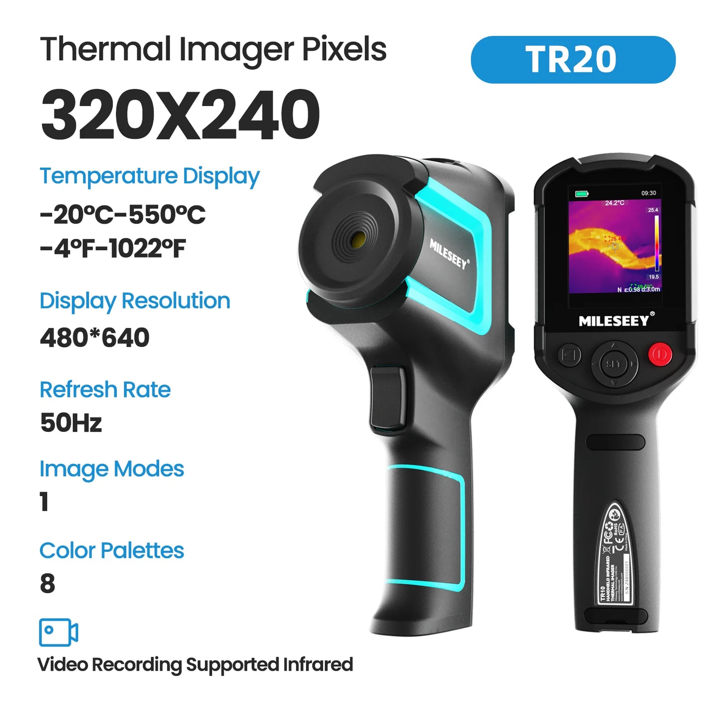 Thermal Imaging Camera with Infrared Temperature Meter For Repair, Pipeline leak Detection