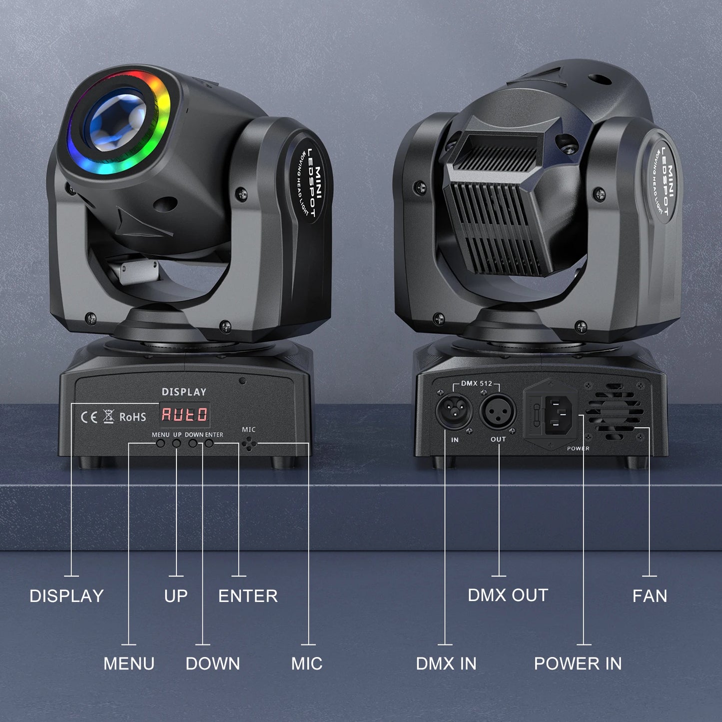 LED Rotating Beam Stage Light