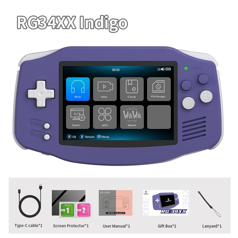 ANBERNIC RG34XX Retro Handheld Game Console 64-bit Video Gaming Player