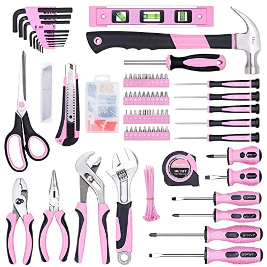 220-Piece Pink Tool Set and 177-Piece 20V Drill Set