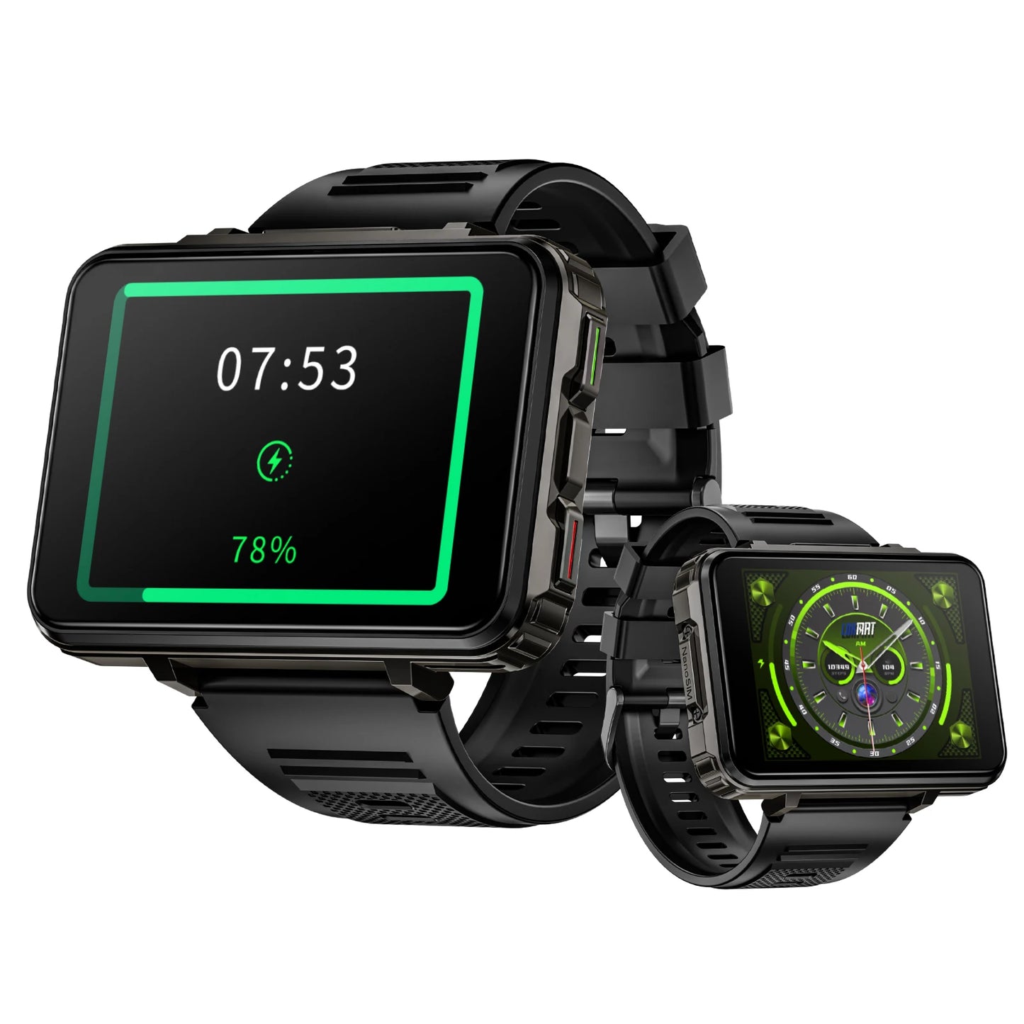 APPLLP 5 MAX Android Watch Phone Square Big Screen 4G Calls Smartwatches Dual Camera with Flashlight Gaming Watch