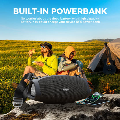70W Portable Bluetooth Speakers with Wireless Microphone
