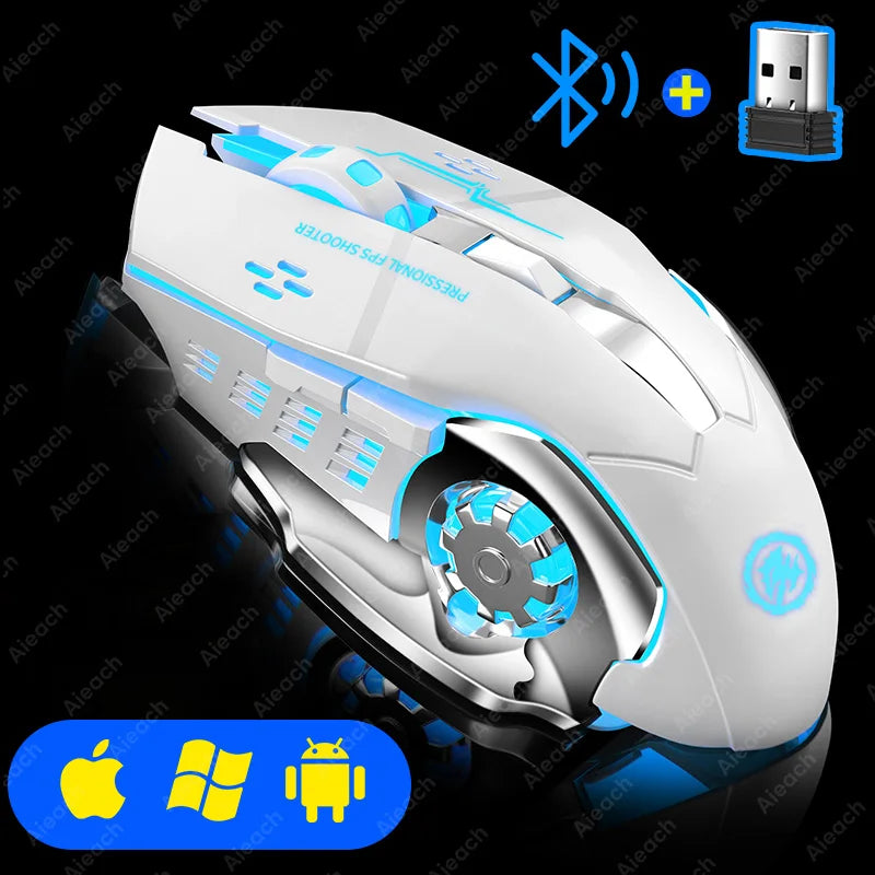 Rechargeable Wireless Bluetooth Gaming Computer Mouse