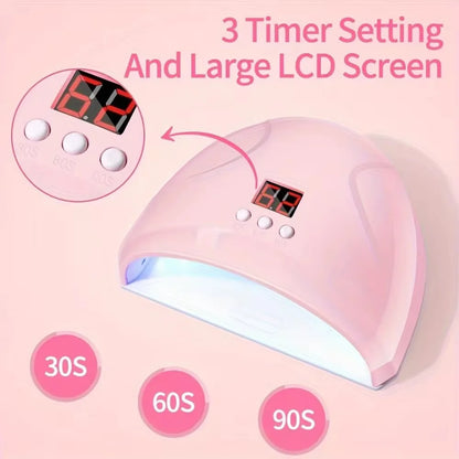 Professional Electric Nail Manicure Kit with UV Nail Dryer Lamp