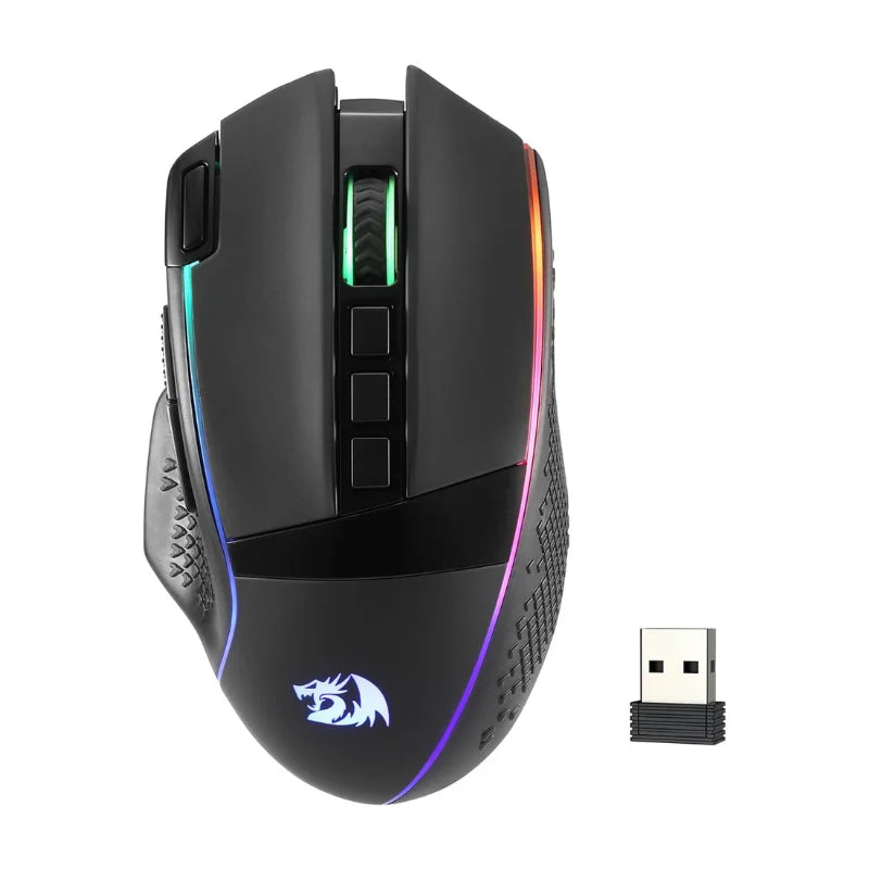 M991 Wireless Gaming Mouse with 9 Macro Buttons RGB Backlight Mice,