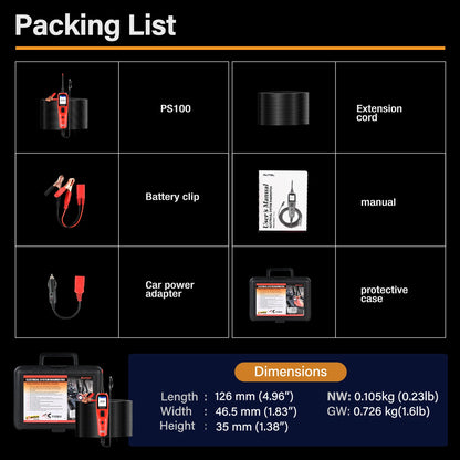 PS100 Automotive Electric Circuit Scanner/Diagnostic Tool