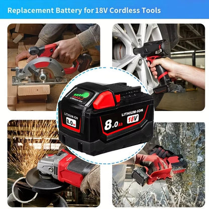 18V 8.0Ah battery replacement compatible with high-quality Milwaukee M18 8000Ah cordless power tools