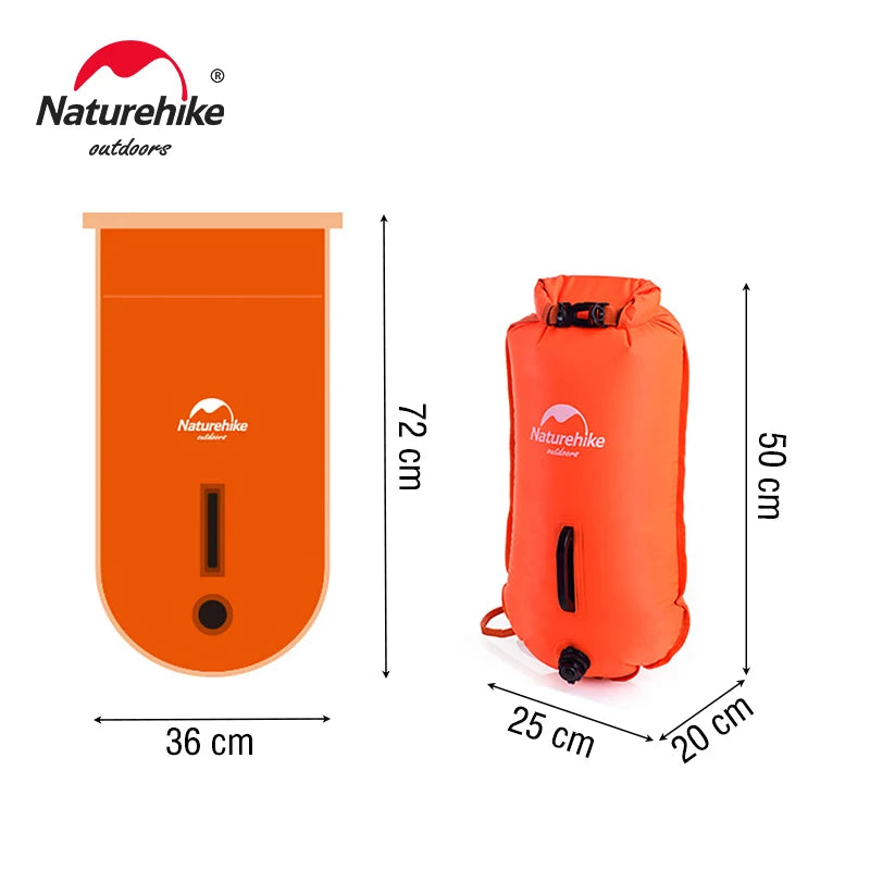 Inflatable Swimming Buoy Waterproof with 28L Storage Dry Bag