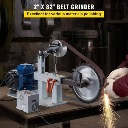 2HP Variable Speed Belt Sander Grinder, & Flat Platen for Knife Making