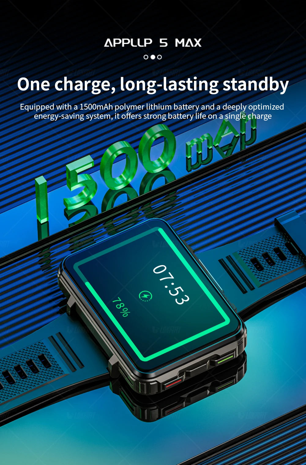 APPLLP 5 MAX Android Watch Phone Square Big Screen 4G Calls Smartwatches Dual Camera with Flashlight Gaming Watch