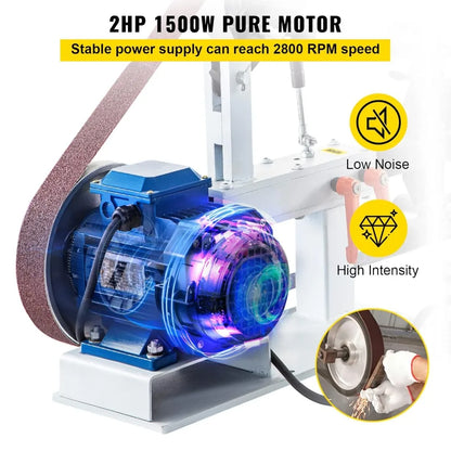 2HP Variable Speed Belt Sander Grinder, & Flat Platen for Knife Making