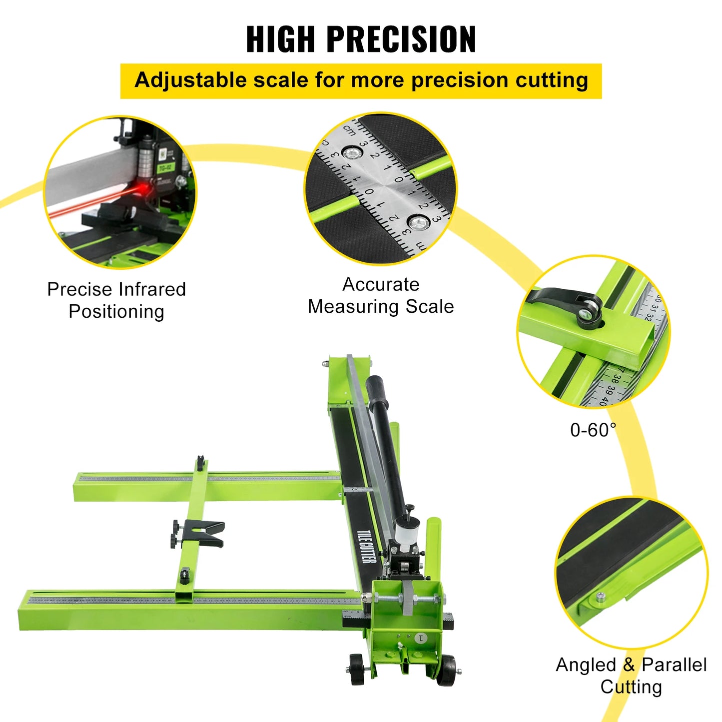 Professional Porcelain Ceramic Tile Cutter with infrared Laser Positioning Floor Cutter