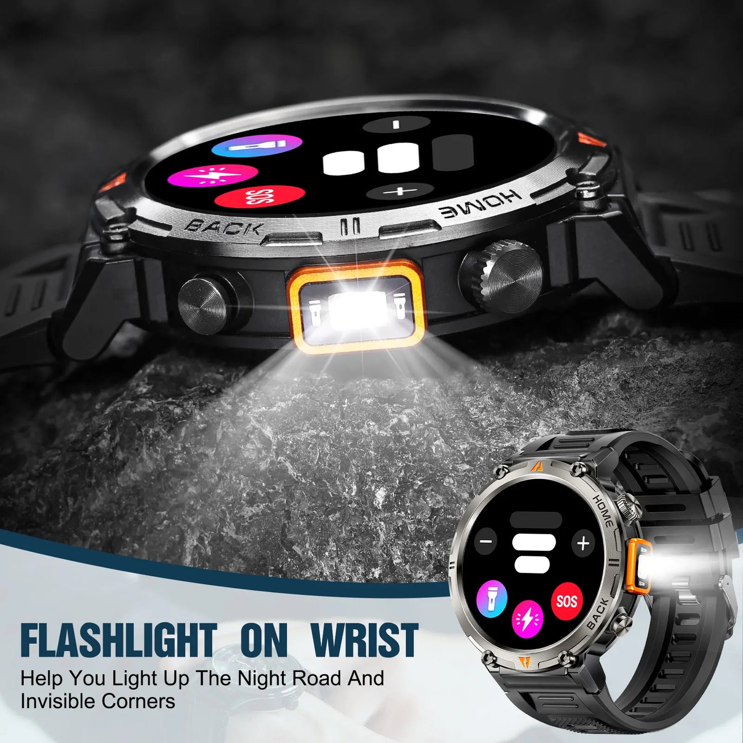 KE3 2025 New Bluetooth smartwatch With Flashlight