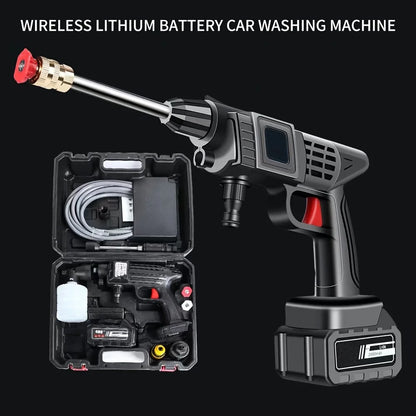 Portable Wireless Electric Car Pressure washer, Foam Spray Gun Car Cleaning Tool,