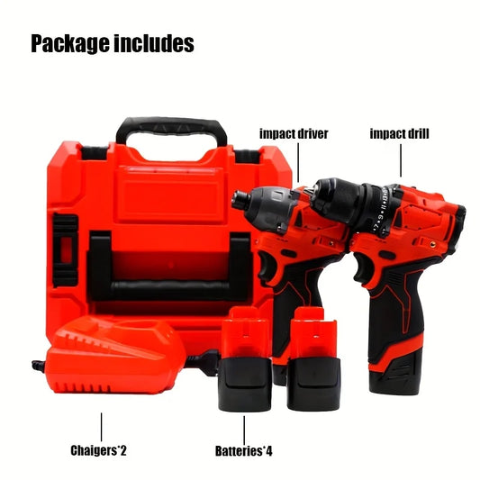 Brushless/Cordless Power Tool Set With Plastic Tool Box