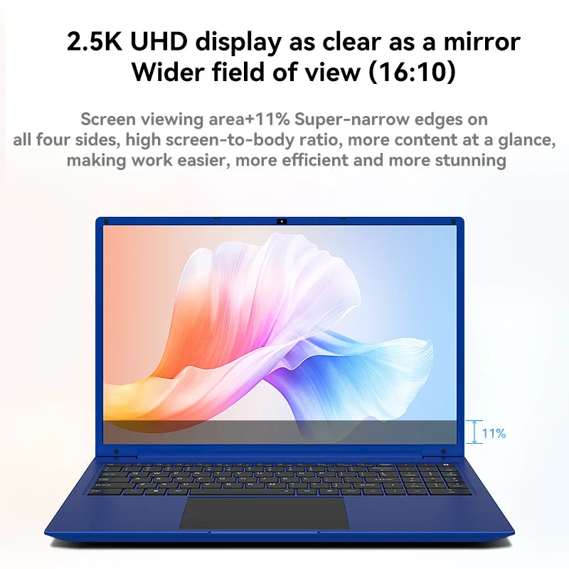 16 Inch Laptop/Intel Core i5 Windows 11 Laptop 16GB RAM 1TB ROM SSD