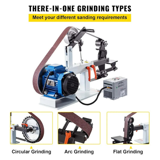 2HP Variable Speed Belt Sander Grinder, & Flat Platen for Knife Making