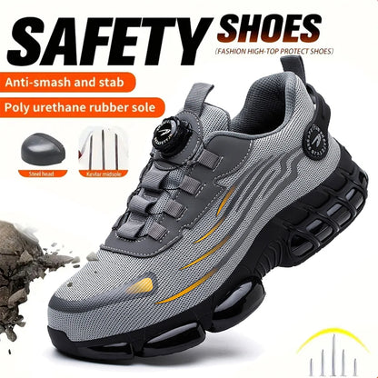 Breathable lace-free soft sole comfortable anti-smash anti-puncture shoes