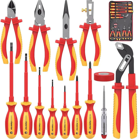 1000V Insulated Electrician Tool Set, All-in-One Bag