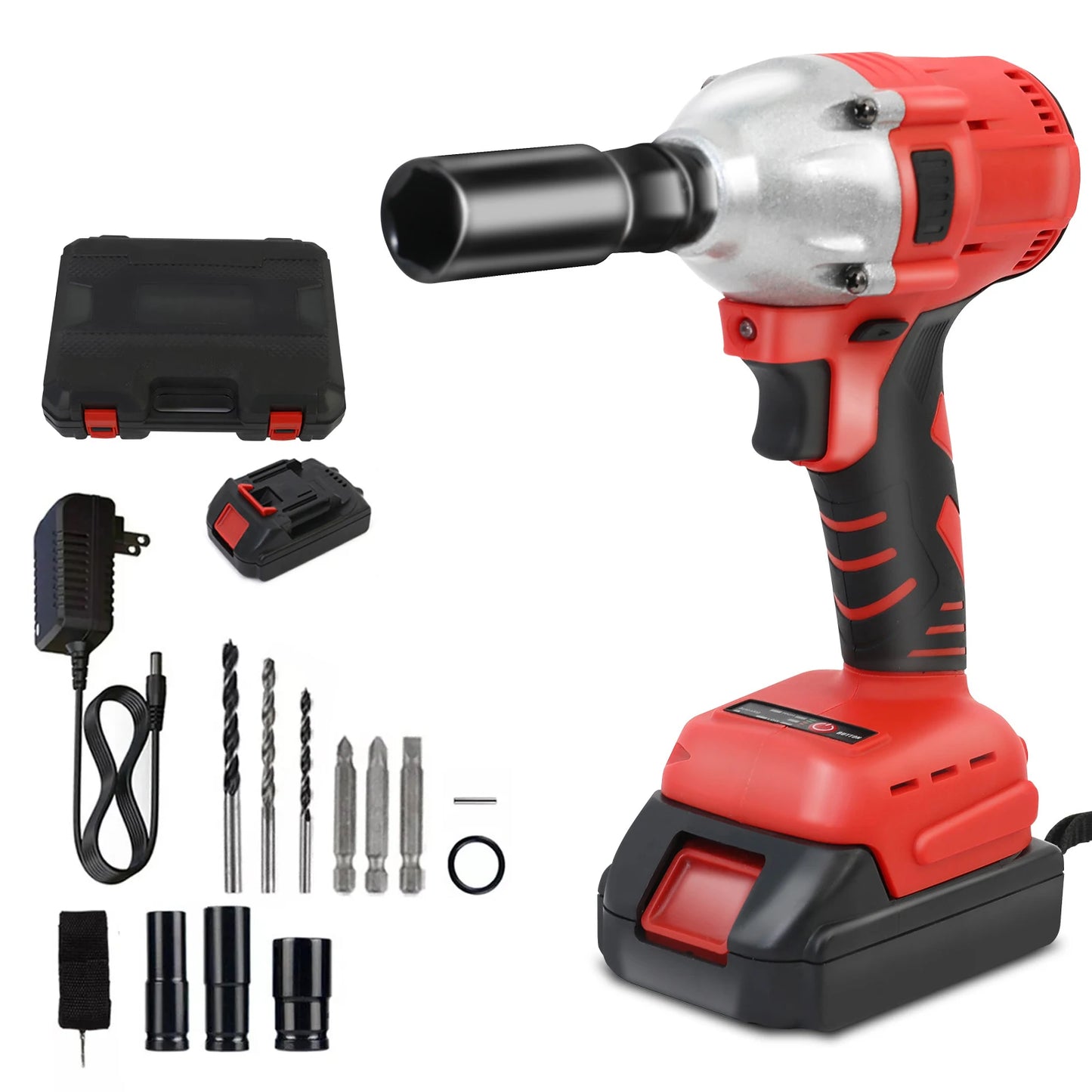 Cordless Electric Impact Wrench Set 1000 N.M