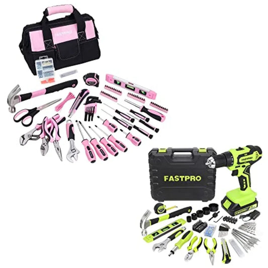 220-Piece Pink Tool Set and 177-Piece 20V Drill Set