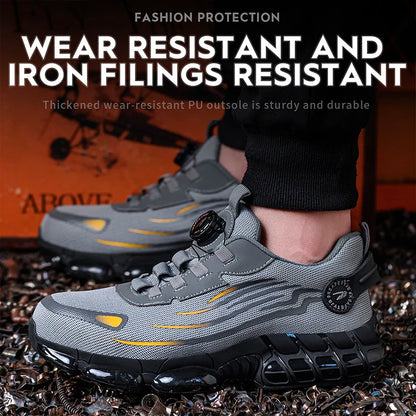 Breathable lace-free soft sole comfortable anti-smash anti-puncture shoes