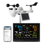 7-in-1 Wi-Fi Weather Station / Solar Wireless Outdoor Temperature Sensor with Humidity Alarm