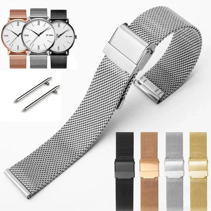 Quick Release Milanese Strap Universal Bracelet for DW  18mm - 24mm 0.6mesh Stainless Steel