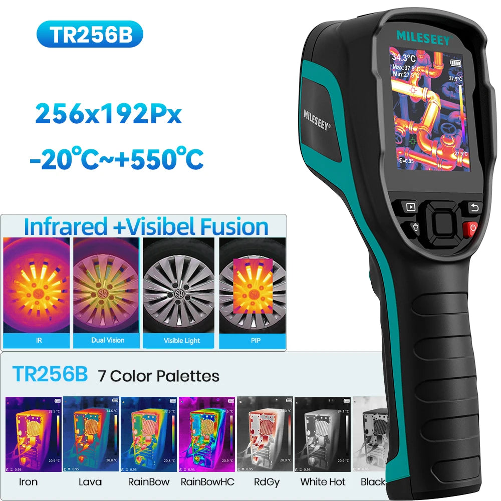 Thermal Imaging Camera with Infrared Temperature Meter For Repair, Pipeline leak Detection