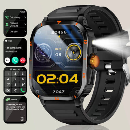 2025 Men's Smart Watch with Wireless Calling, and Dual Straps (Stainless Steel+Silicone),