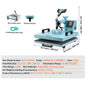 8 in 1 Heat Press/Transfer Machine for T-Shirts/Mugs/Hats/Plates Pink