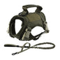 Tactical Cat Harness with Leash Set Puppy Walking Escape Proof Adjustable Pet Vest withControl Handle For Large Cats Small Dogs