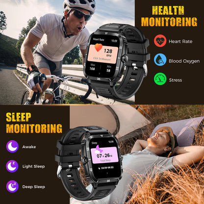 Waterproof Smart Watch Fitness Tracker Bluetooth Calling